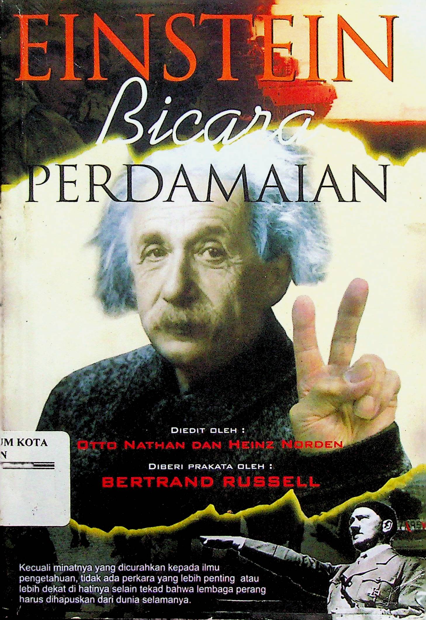 Cover EINSTEIN BICARA PERDAMAIAN / OTTO NATHAN