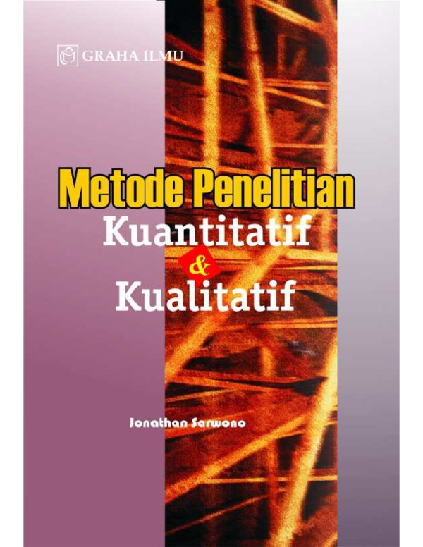 Cover METODE PENELITIAN KUANTITATIF & KUALITATIF / JONATHAN SARWONO