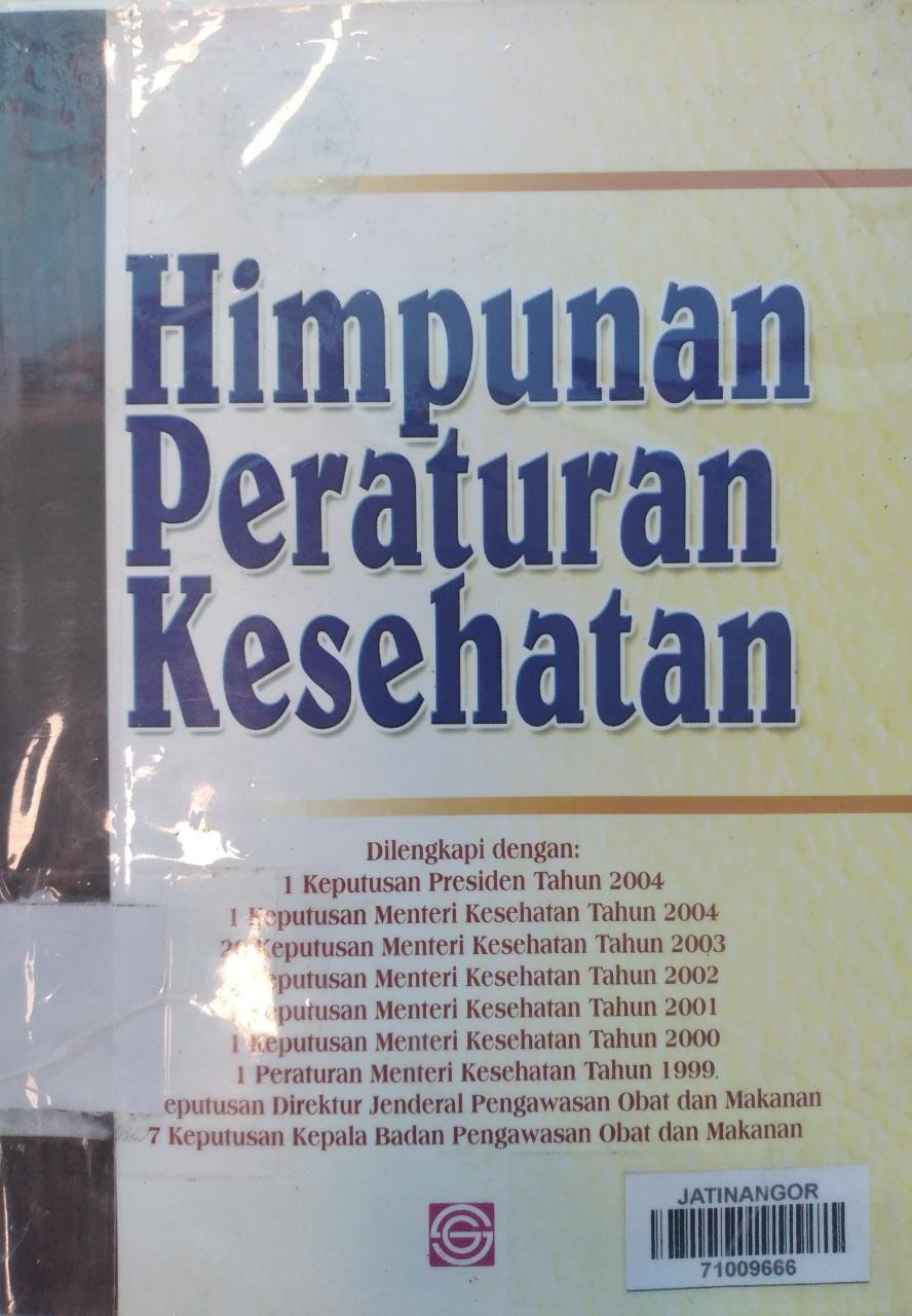 Cover HIMPUNAN PERATURAN KESEHATAN / REDAKSI SINAR GRAFIKA