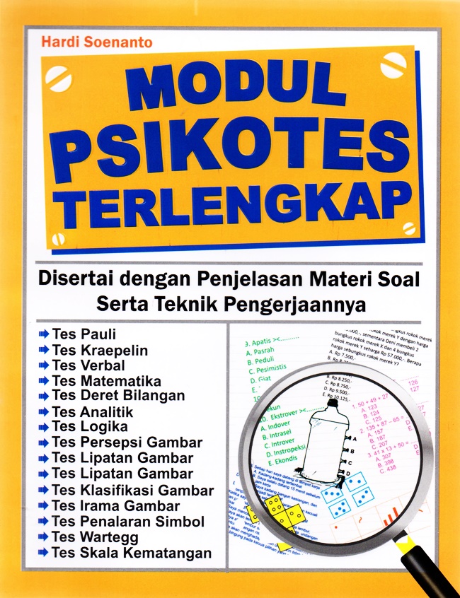 Cover MODUL PSIKOTES TERLENGKAP / Hardi Soenanto