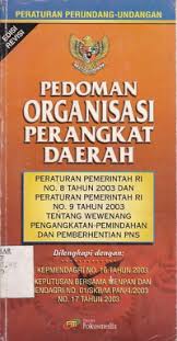 Cover PEDOMAN ORGANISASI PERANGKAT DAERAH / LEMBAGA