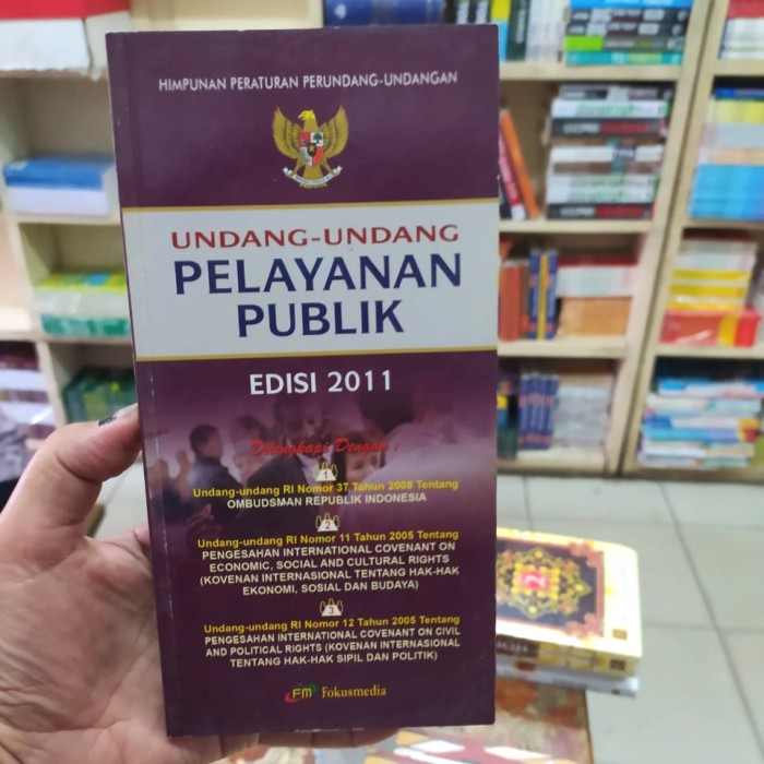 Cover UNDANG-UNDANG PELAYANAN PUBLIK. / INDONESIA