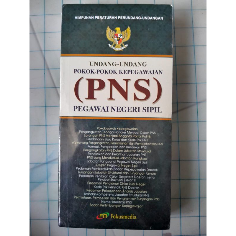 Cover UNDANG-UNDANG POKOK-POKOK KEPEGAWAIAN (PNS) PEGAWAI NEGERI SIPIL. / INDONESIA
