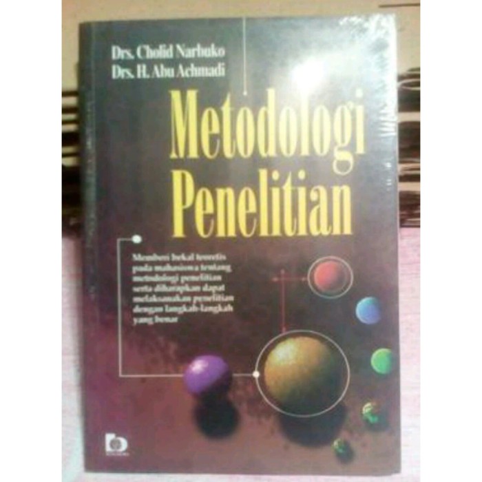Cover METODOLOGI PENELITIAN / Drs. CHOLID NARBUKO