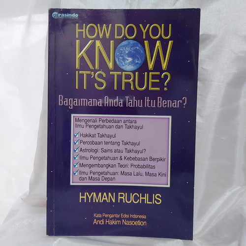 Cover HOW DO YOU KNOW IT'S TRUE? :  Bagaimana Anda Tahu Itu Benar? / HYMAN RUCHLIS