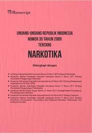 Cover UNDANG - UNDANG REPUBLIK INDONESIA NOMOR 35 TAHUN 2009 TENTANG NARKOTIKA / LEMBAGA
