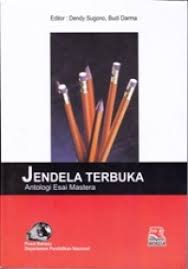 Cover JENDELA TERBUKA / Antologi Esai Mastera