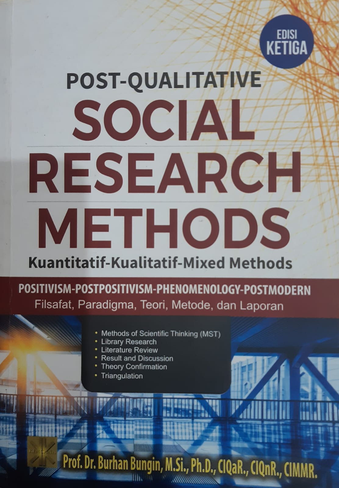Cover SOCIAL RESEARCH METHODS KUANTITATIF-KUALITATIF-MIXEDMETHODS / BURHAN BUGIN