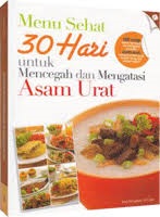 Cover MENU SEHAT 30 HARI UNTUK MENCEGAH DAN MENGATASI ASAM URAT / LINA NINGDYAR, SST GIZI