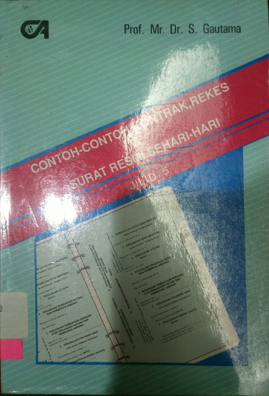 Cover CONTOH-CONTOH KONTRAK, REKES & SURAT RESMI SEHARI-HARI JILID 5 / SUDARGO GAUTAMA