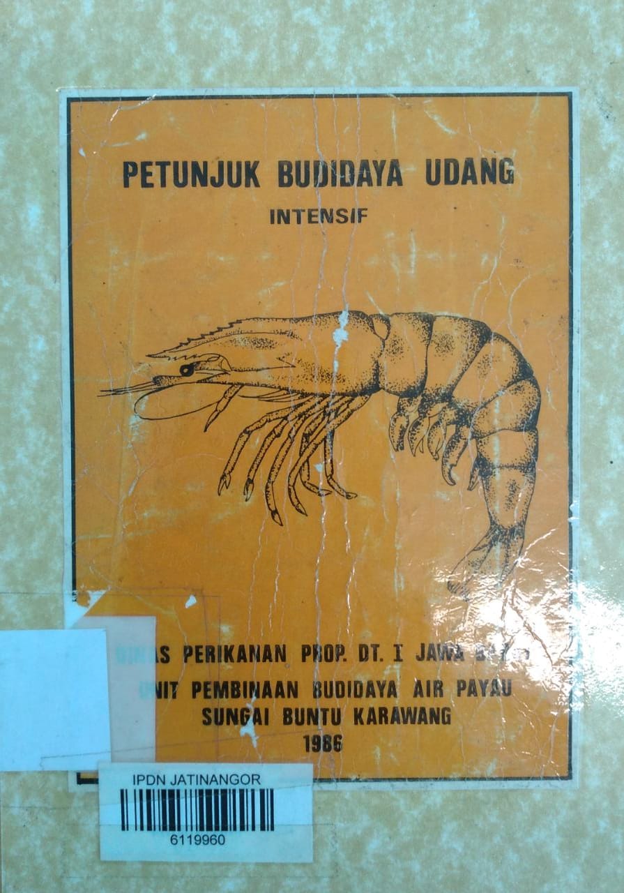 Cover PETUNJUK BUDIDAYA UDANG INTENSIF / DINAS PERIKANAN