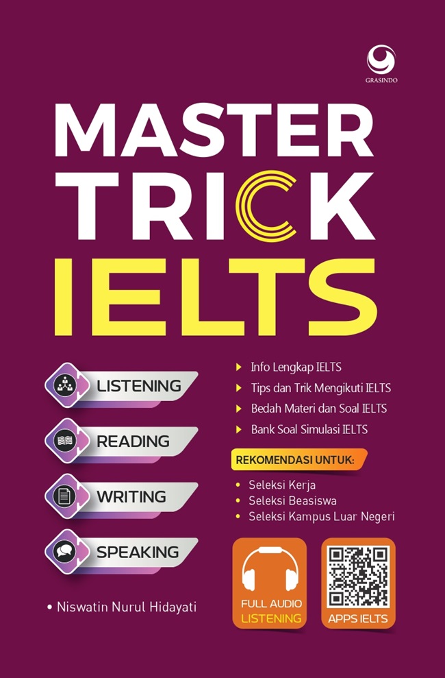 Cover MASTER TRICK IELTS :  International English Language Testing System / NISWATIN NURUL HIDAYATI