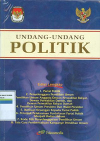 Cover UNDANG UNDANG  POLITIK / INDONESIA