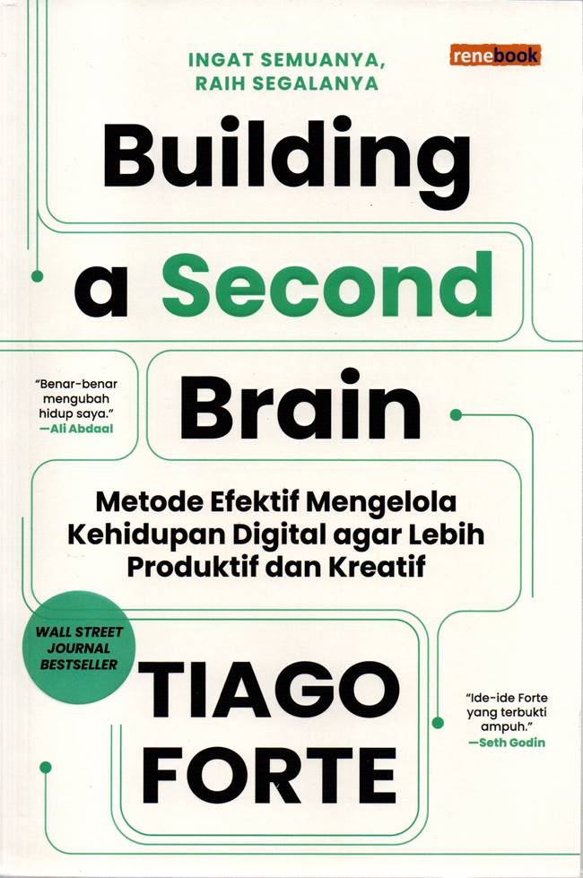 Cover BUILDING A SECOND BRAIN :  Metode Efektif Mengelola Kehidupan Digital agar Lebih Produktif dan Kreatif / TIAGO FORTE
