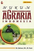 Cover HUKUM AGRARIA  INDONESIA / DR. SAHNAN,SH.,M.HUM