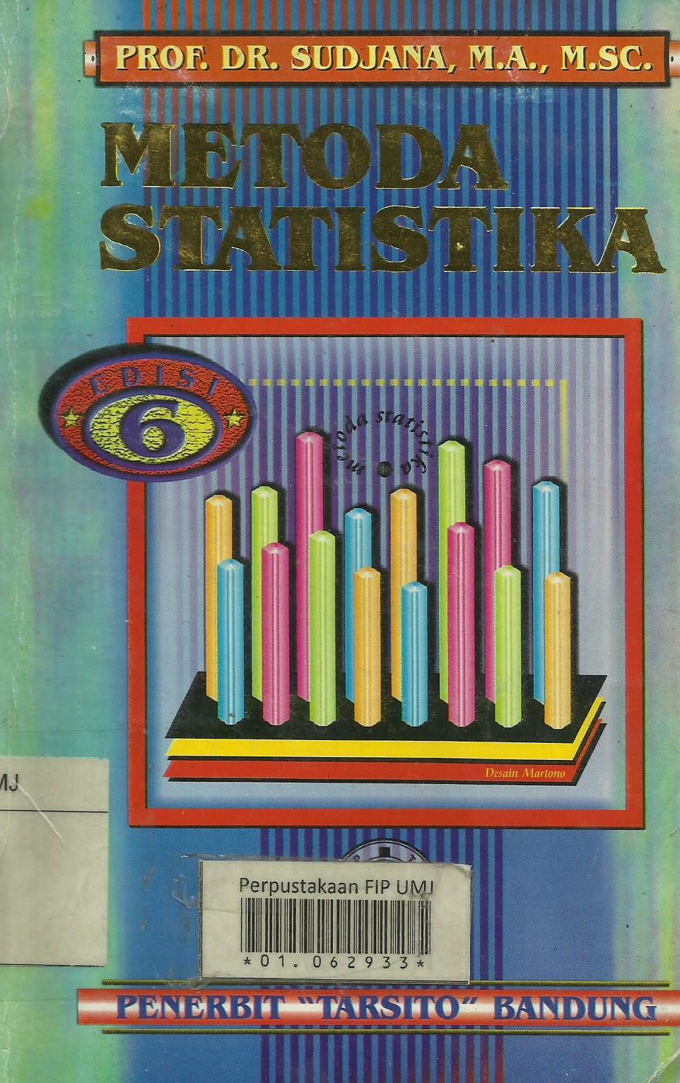 Cover METODA STATISKA  ' / PROF. DR. SUDJANA, M.A., M.SC.