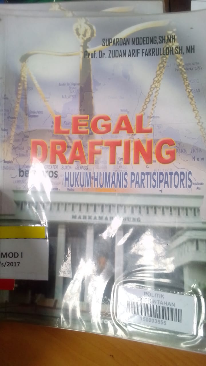 Cover LEGAL DRAFTING BERPOROS HUKUM HUMANIS PARTISIPATORIS / SUPARDAN MADEONG,SH,MH