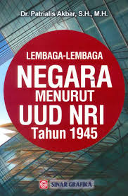 Cover LEMBAGA-LEMBAGA NEGARA MENURUT UUD NRI TAHUN  1945 / Dr. PATRIALIS AKBAR, S.H., M.H.