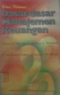 Cover DASAR-DASAR MANAJEMEN KEUANGAN / JOHN D. MARTIN