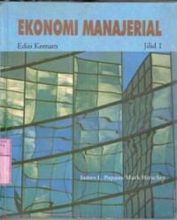 Cover EKONOMI MANAJERIAL / JAMES L. PAPPAS