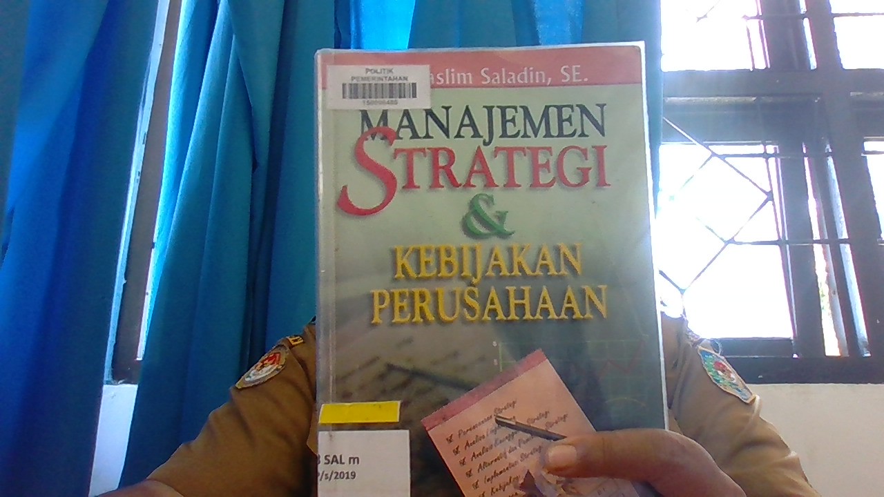 Cover MANAJEMEN STATEGI DAN KEBIJAKAN PERUSAHAAN 				979-97115-3-3 / H. DJASLIM SALADIN,SE
