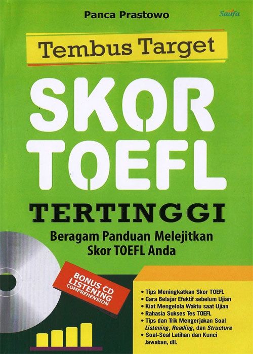 Cover TEMBUS TARGET SKOR TOEFL TERTINGGI :  Beragam Panduan Melejitkan Skor TOEFL Anda / PANCA PRASTOWO
