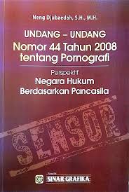 Cover UNDANG-UNDANG NOMOR 44 TAHUN 2008 TENTANG PORNOGRAFI :  Perspektif Negara Hukum Berdasarkan pancasila / NENG DJUBAIDAH, S.H., M.H.