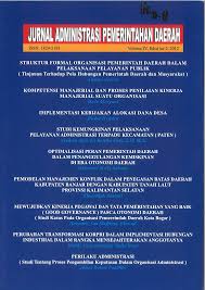 Cover JURNAL ADMINISTRASI PEMERINTAHAN DAERAH :  Volume IV, Edisi 1  2012 / TIM IPDN