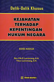 Cover KEJAHATAN TERHADAP KEPENTINGAN HUKUM NEGARA / LAMINTANG