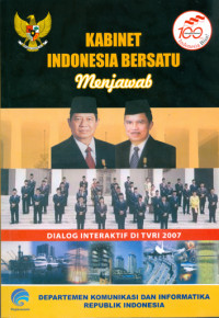 Cover KABINET INDONESIA BERSATU MENJAWAB / FREDDY H. TULUNG