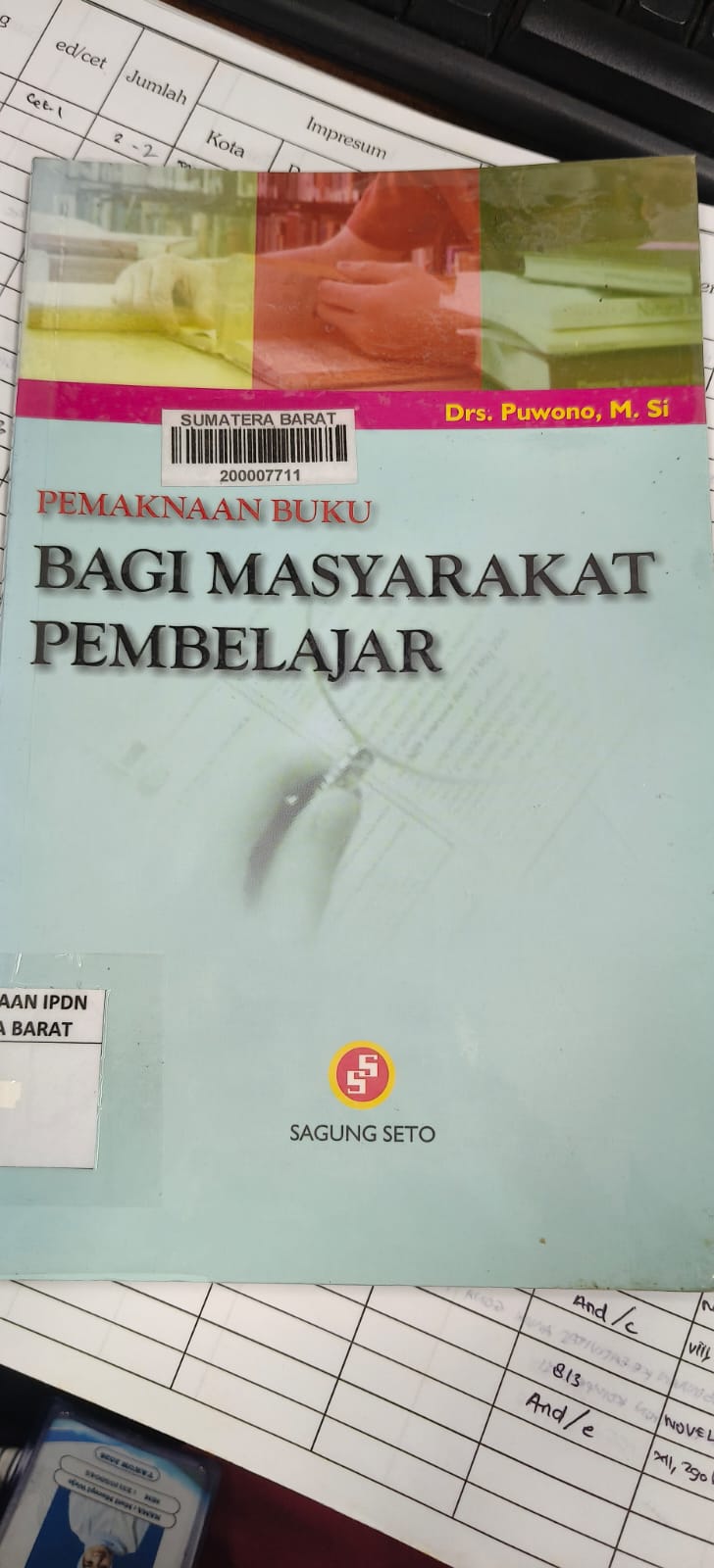 Cover PEMAKNAAN BUKU BAGI MASYARAKAT PEMBELAJARAN / PUWONO