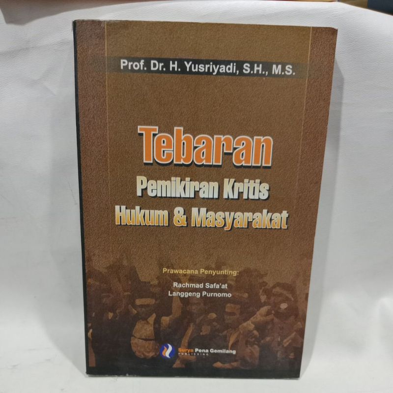 Cover TEBARAN PEMIKIRAN KRITIS HUKUM DAN MASYARAKAT / YUSRIYADI