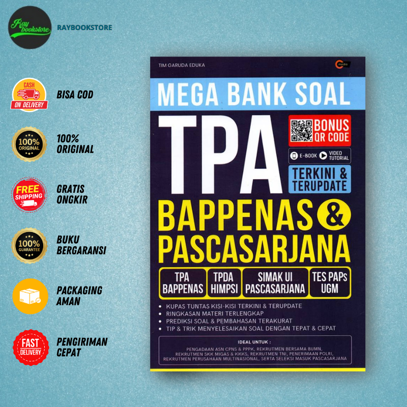 Cover MEGA BANK SOAL TPA BAPPENAS & PASCASARJANA :  Kupas Tuntas Kisi - Kisi Terkini & Terupdate dll / EKA  (Penyunting)