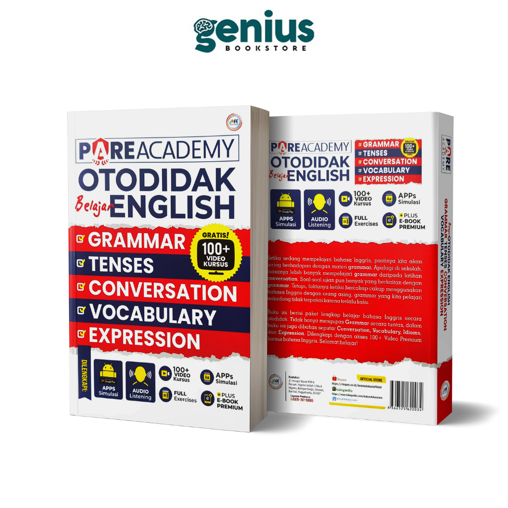 Cover OTODIDAK BELAJAR ENGLISH :  Grammar, Tenses, Conversation, Vocabulary, Expression / VITA PRAMUJI BUDI LESTARI, ARI KISTIWI ( PENYUNTING )