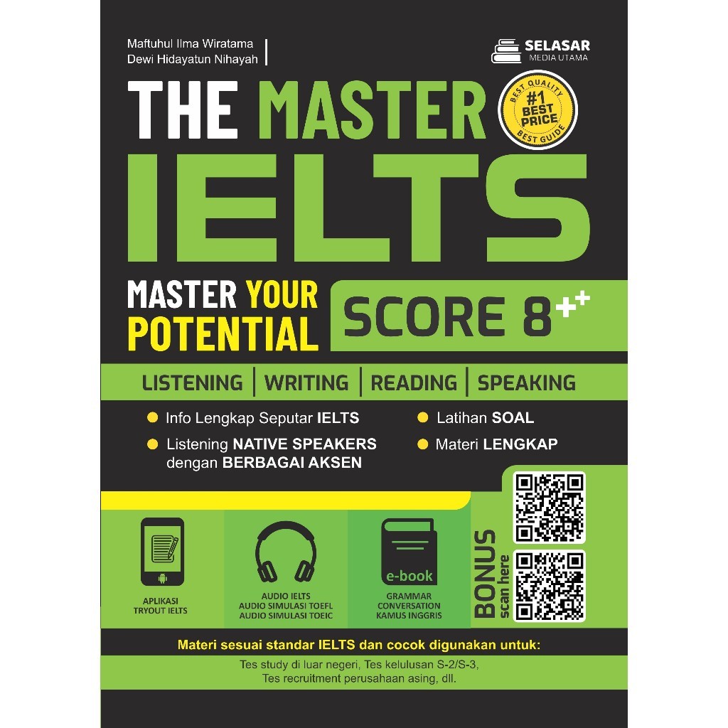 Cover THE MASTER IELTS :  Master Your Potential Score 8 / MAFTUHUL ILMA WIRATAMA, DEWI HIDAYATUN NIHAYAH