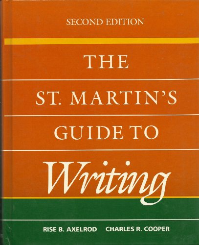Cover THE ST. MARTIN'S GUIDE TO WRITING / RISE B. AXELROD