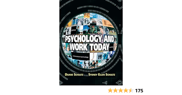 Cover PSYCHOLOGY AND WORK TODAY / DUANE SCHULTZ