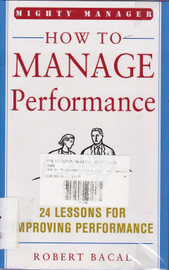 Cover HOW TO MANAGE PERFORMANCE / ROBERT BACAL