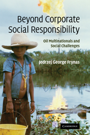 Cover REYOND CORPORATE SOCIAL RESPONSIBILITY :  OIL MULTINATIONALS AND SOCIAL CHALLENGES / JEDRZEJ GEORGE FRYNAS
