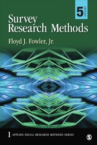 Cover SURVEY RESEARCH METHODS / FLOYD J. FOWLER, JR