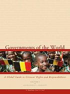 Cover GOVERNMENTS OF THE WORLD :  A GLOBAL GUIDE TO CITIZENS' RINGHTS AND RESPONSIBILITIES / C.NEAL TATE