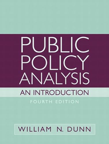 Cover PUBLIC POLICY ANALYSIS :  AN INTRODUCTION / WILLIAM N. DUNN