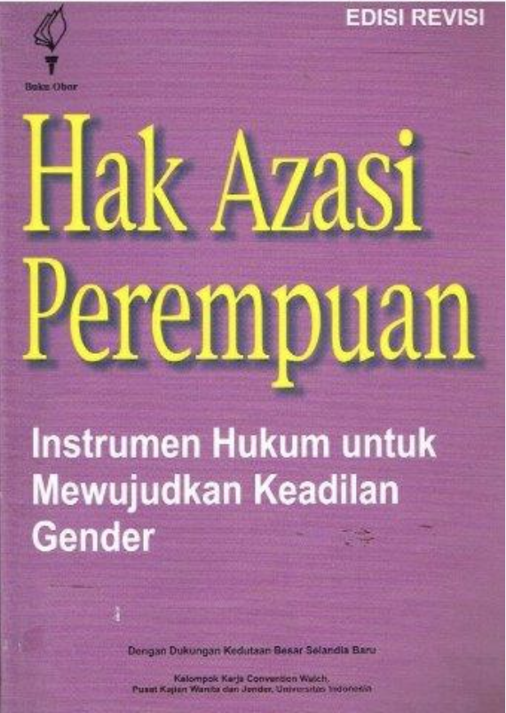 Cover HAK AZASI PEREMPUAN :  INSTRUMEN HUKUM UNTUK MEWUJUDKAN KEADILAN GENDER / INDONESIA