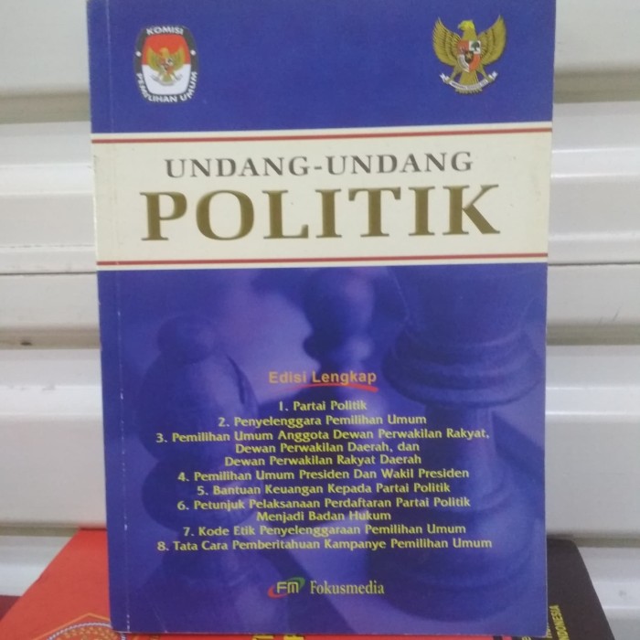 Cover UNDANG UNDANG POLITIK / INDONESIA