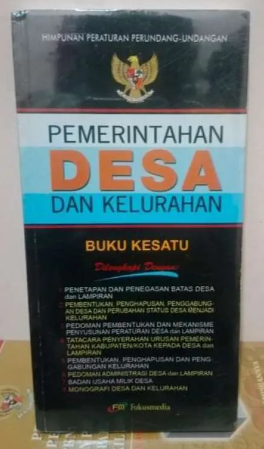 Cover PEMERINTAHAN DESA DAN KELURAHAN BUKU KESATU / INDONESIA