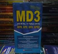 Cover MD3 (UU RI NO. 17 TAHUN 2014) MPR, DPR, DPD, DPRD / INDONESIA