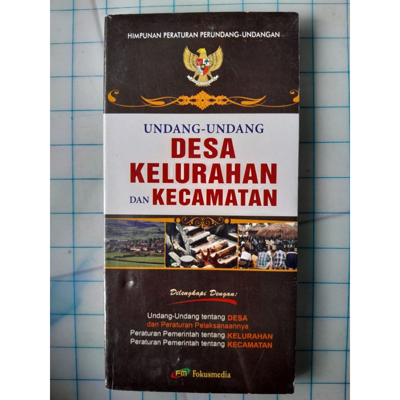 Cover UNDANG-UNDANG DESA KELURAHAN DAN KECAMATAN. / INDONESIA